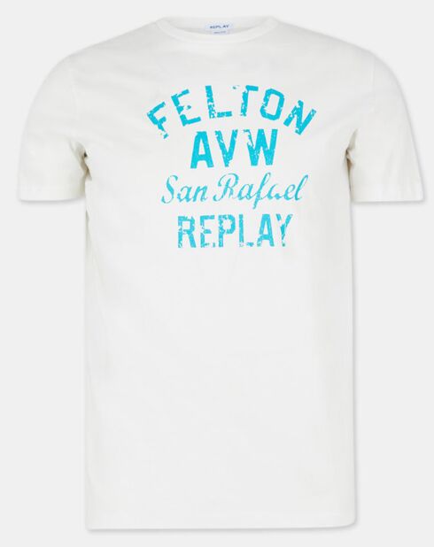 Camiseta de manga corta con el logotipo blanco de Falton