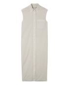 Robe maxi sans manches Bouton gris clair