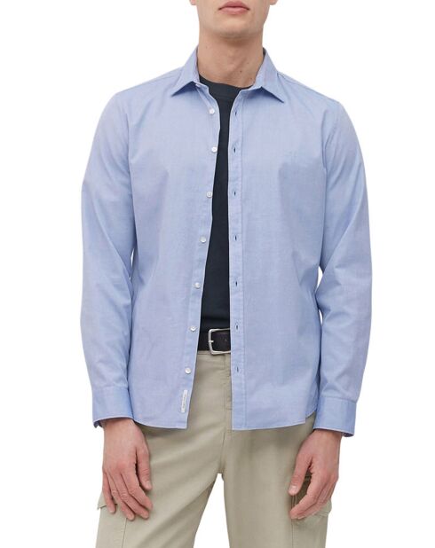 Chemise manches longues Oxford Cot Slim Fit bleu ciel