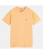 T-Shirt Garment Dyed Logo orange clair