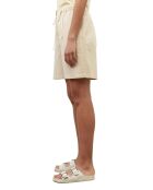 Short en Coton & Lin Taille Elastique beige