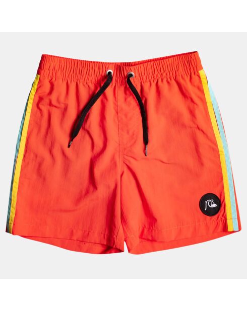 Pantaloncini da bagno con strisce arancioni sul lato