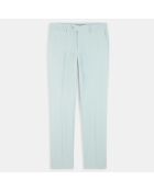 Pantalon en Lin mélangé Chino Slim Fit céladon