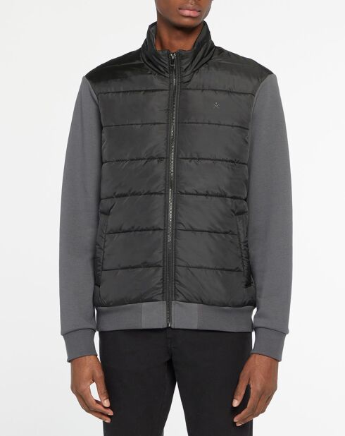 Veste zippée Bimatière noir/gris