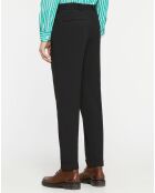 Pantalon Slim Fit Fave à pinces noir