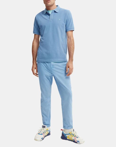 Poloshirt aus 100% Bio-Baumwolle Regular Fit Basic blau
