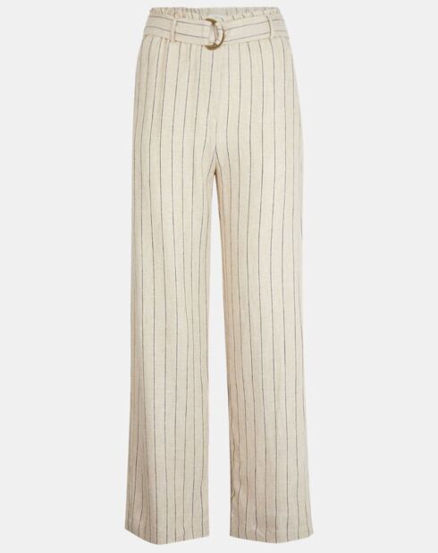 Nara broek van ecru linnenmix