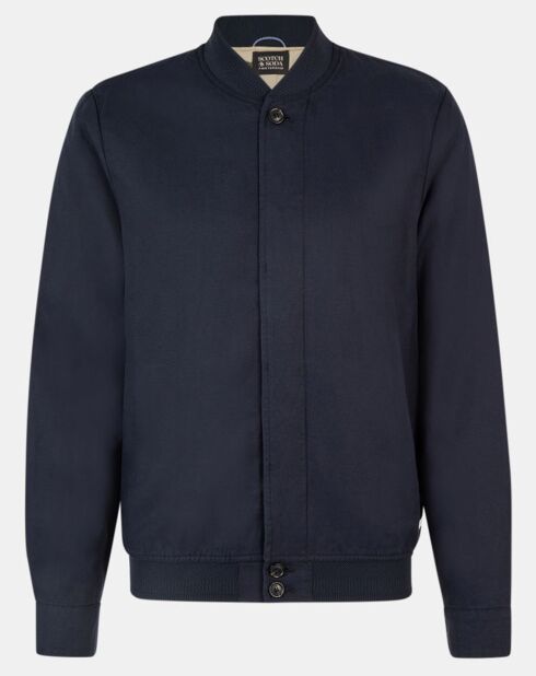 Blouson en Lin mélangé bleu marine