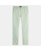 Pantalon en Coton Bio mélangé Chino Slim Fit Mott vert d'eau