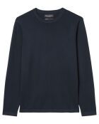 Pull en Coton & Soie bleu marine