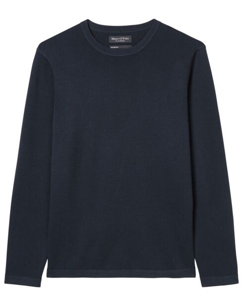 Pull en Coton & Soie bleu marine