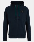 Sweat zippé à capuche Aston Martin Racing bleu marine