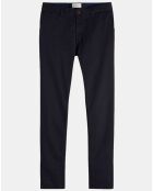 Pantalon chino Slim Fit Stuart uni stretch bleu marine