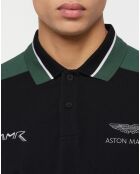 Polo Regular Fit Color block Aston Martin Racing noir/vert