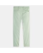 Pantalon en Coton Bio mélangé Chino Slim Fit Mott vert d'eau