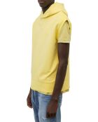 Sweat Sans manches à Capuche Coton Organic jaune clair