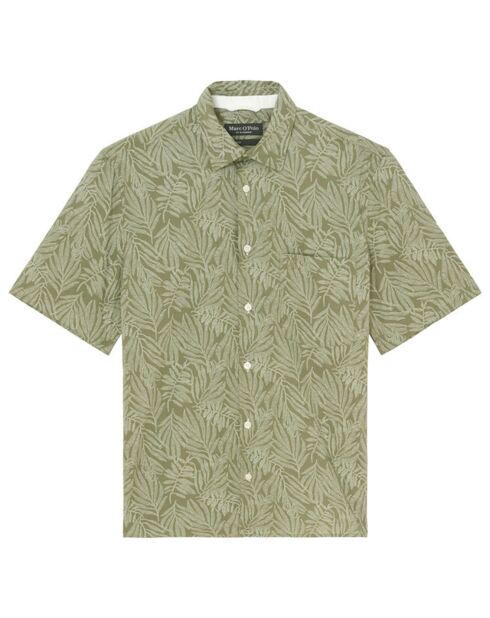 Chemise manches courtes coton biologique kaki