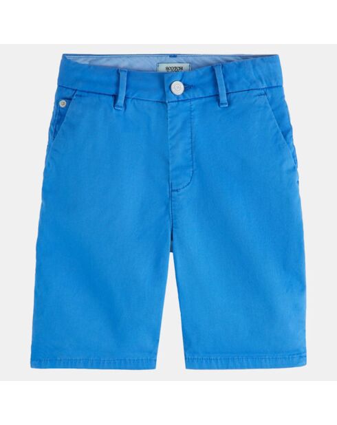 Short Chino en Coton bleu