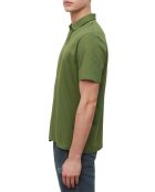 Polo manches courtes Coton Bio 1 Bouton Relax vert