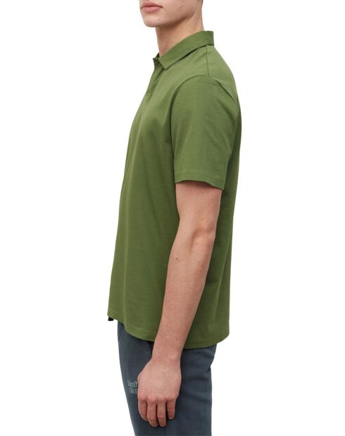Polo manches courtes Coton Bio 1 Bouton Relax vert