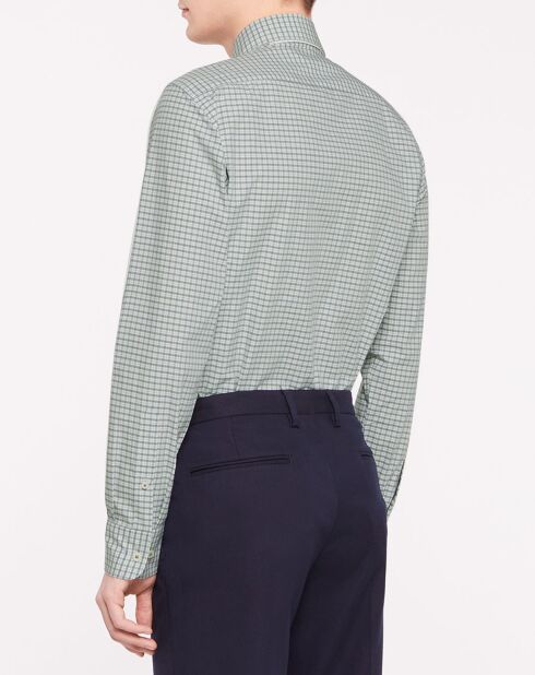 Chemise Regular Fit à carreaux verte