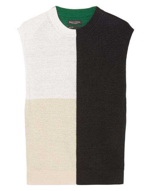 Pull 100% Lin Sans manches multicolore
