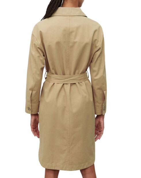 Robe Chemise en Coton & Lin Ceinture beige