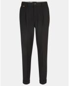 Pantalon Slim Fit Fave à pinces noir