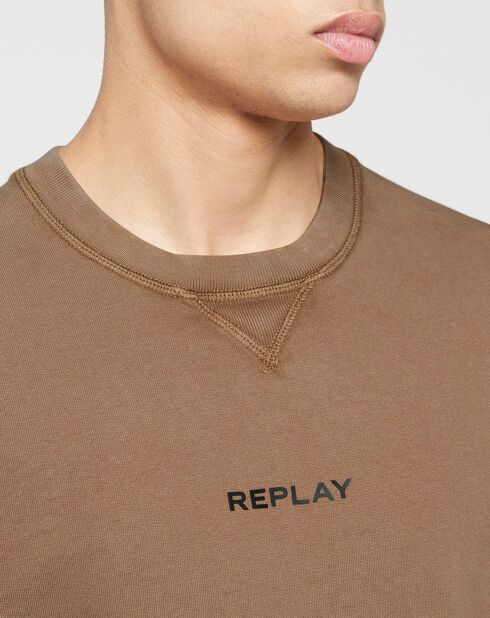 Sweat en Coton Bio Essentials Cn marron