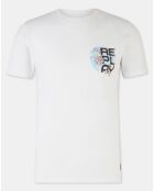 T-Shirt manches courtes Military Back blanc