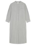 Robe Chemise Col Mao Rayée Kl gris/blanc