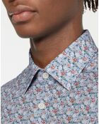 Chemise Slim Fit à imprimé floral bleue