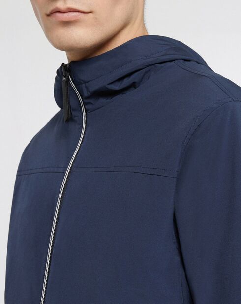 Blouson court Softshell bleu marine