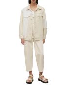 Veste en Jean Oversize Patch blanc/beige