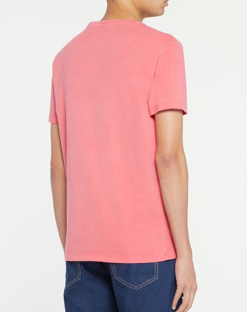 Falton Kurzarm-T-Shirt mit Logo, pink