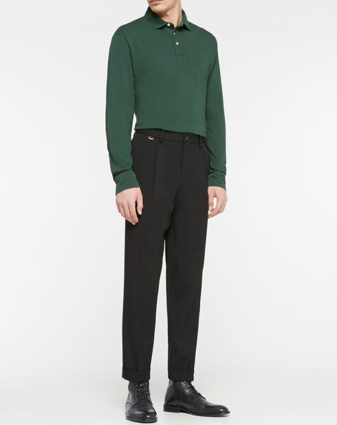 Polo Regular Fit Jersey vert foncé