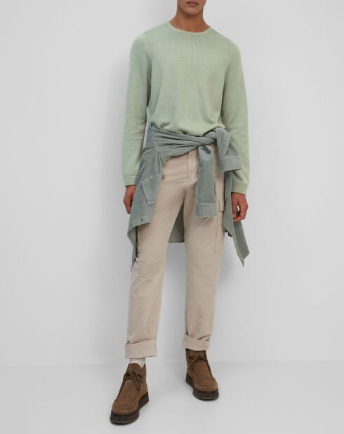Pull en Coton Organic & Cachemire vert d'eau