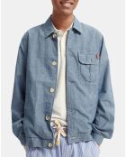 Blouson en Jean Chambray bleu