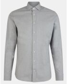 Chemise Slim Fit Dobby gris clair