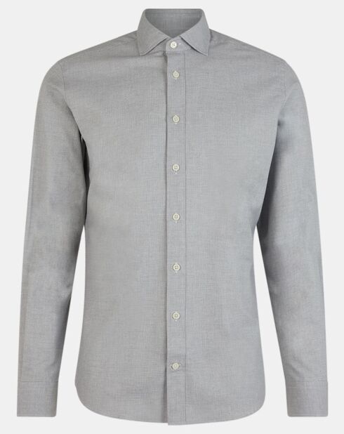 Chemise Slim Fit Dobby gris clair