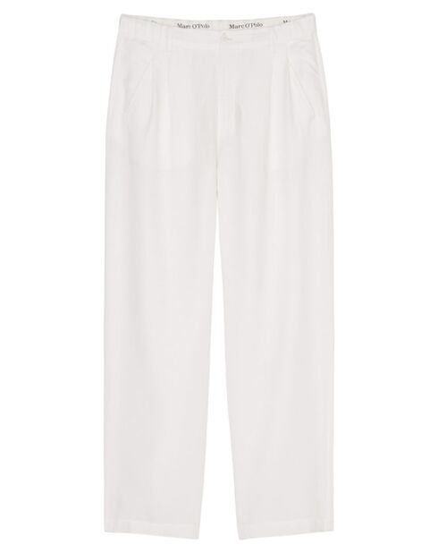 Pantalon 100% Lin Mossbo Pant Pinces blanc