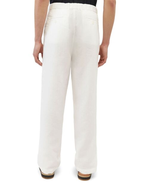Pantalon 100% Lin Mossbo Pant Pinces blanc