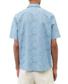 Chemise manches courtes coton biologique bleu ciel