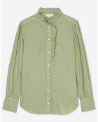 Chemise Col Frills Coton Bio vert clair