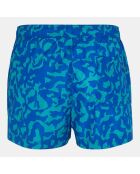 Short de Bain ajustable imprimé bleu