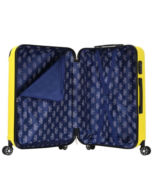 Valise Moyen Séjour 4 roues doubles Java 60 cm jaune