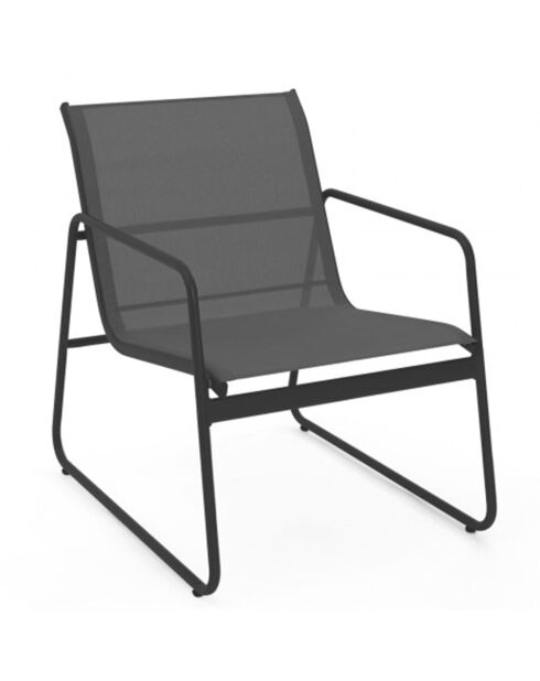 Salon de jardin textilène 2 places gris