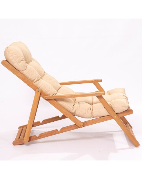 Salon de jardin 2 places en Bois naturel