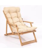 Chaise en Bois naturel - 66x110x48 cm