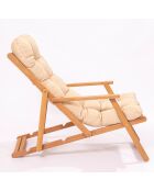 Chaise en Bois naturel - 66x110x48 cm